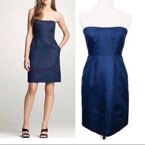 ⭐️ New J. Crew Erica Strapless Navy Blue Dress Size 10